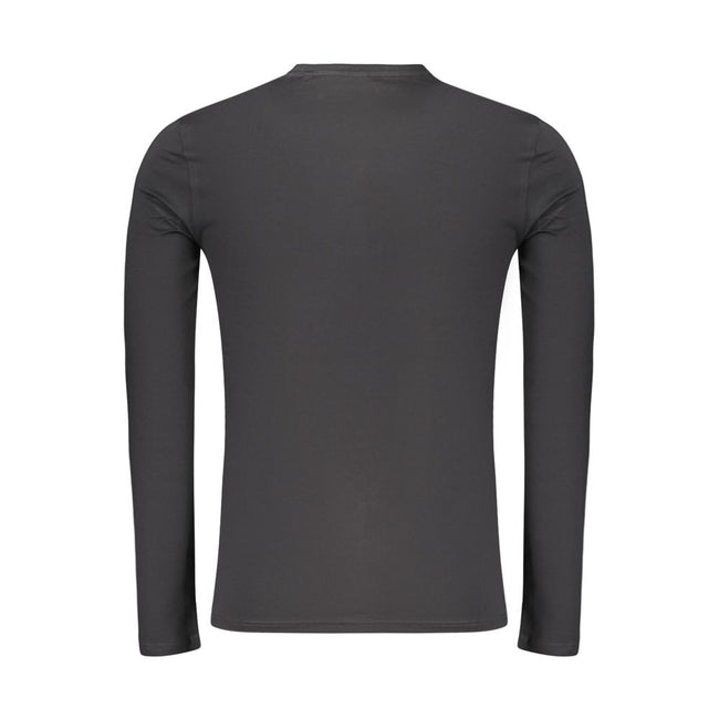 Guess Jeans Schwarzes Baumwoll-T-Shirt für Herren