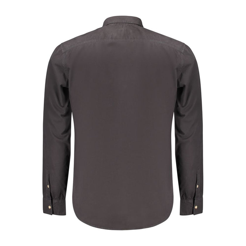 Guess Jeans Schwarzes Baumwollhemd für Herren
