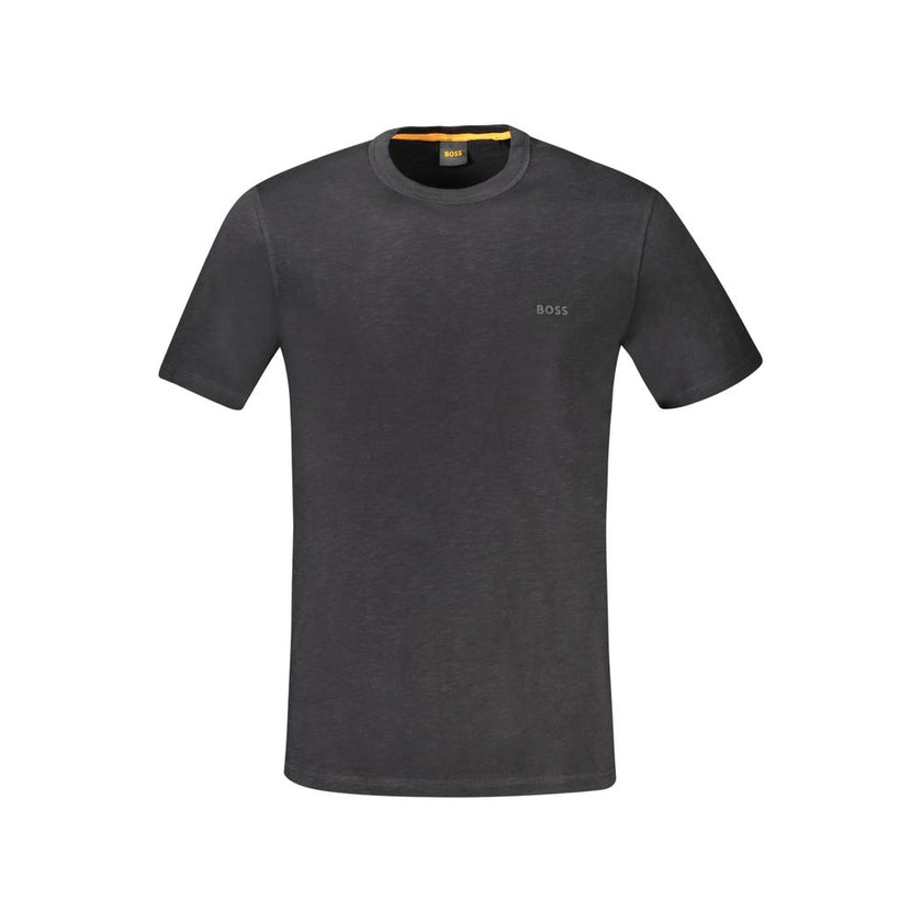 Hugo Boss Schwarzes Baumwoll-T-Shirt für Herren