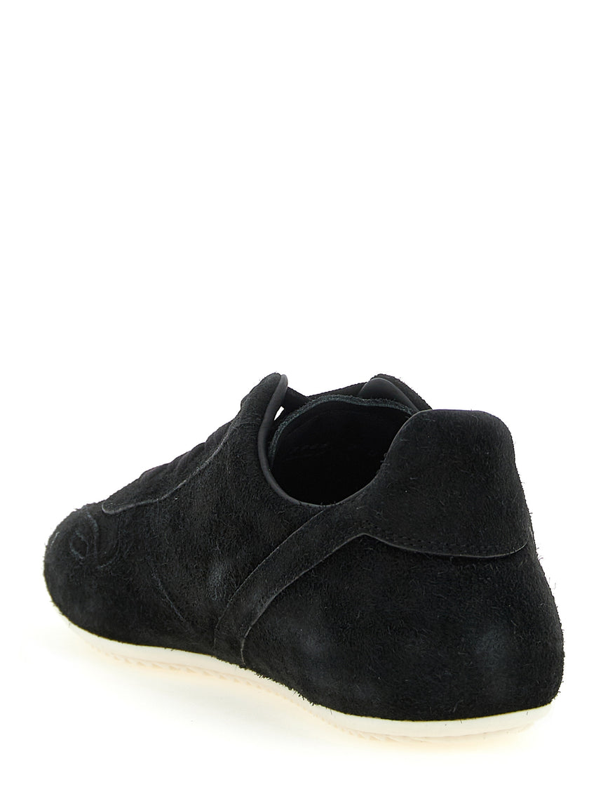 Rick Owens Bicolor Calfskin Low Top Sneakers