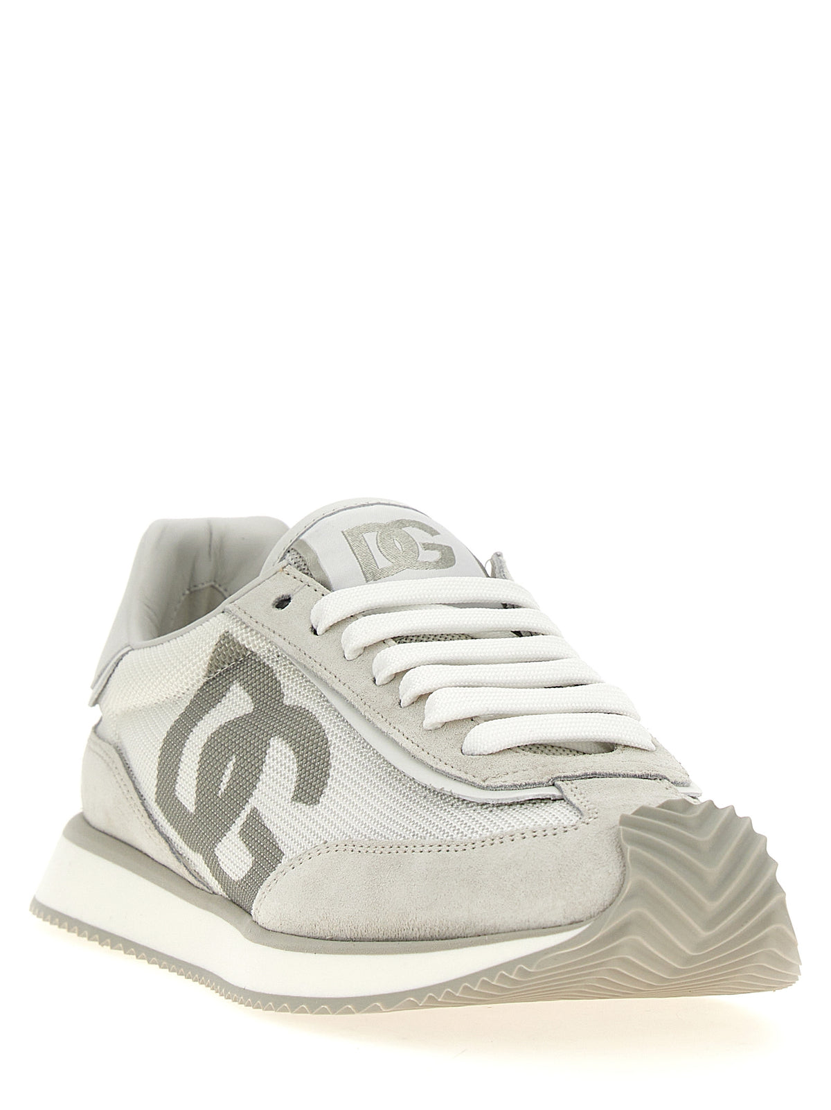Dolce & Gabbana Grey Calfskin Low-Top Sneakers