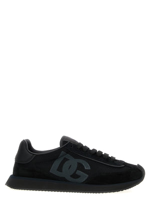 Dolce & Gabbana Schwarze Kalbsleder-Sneaker