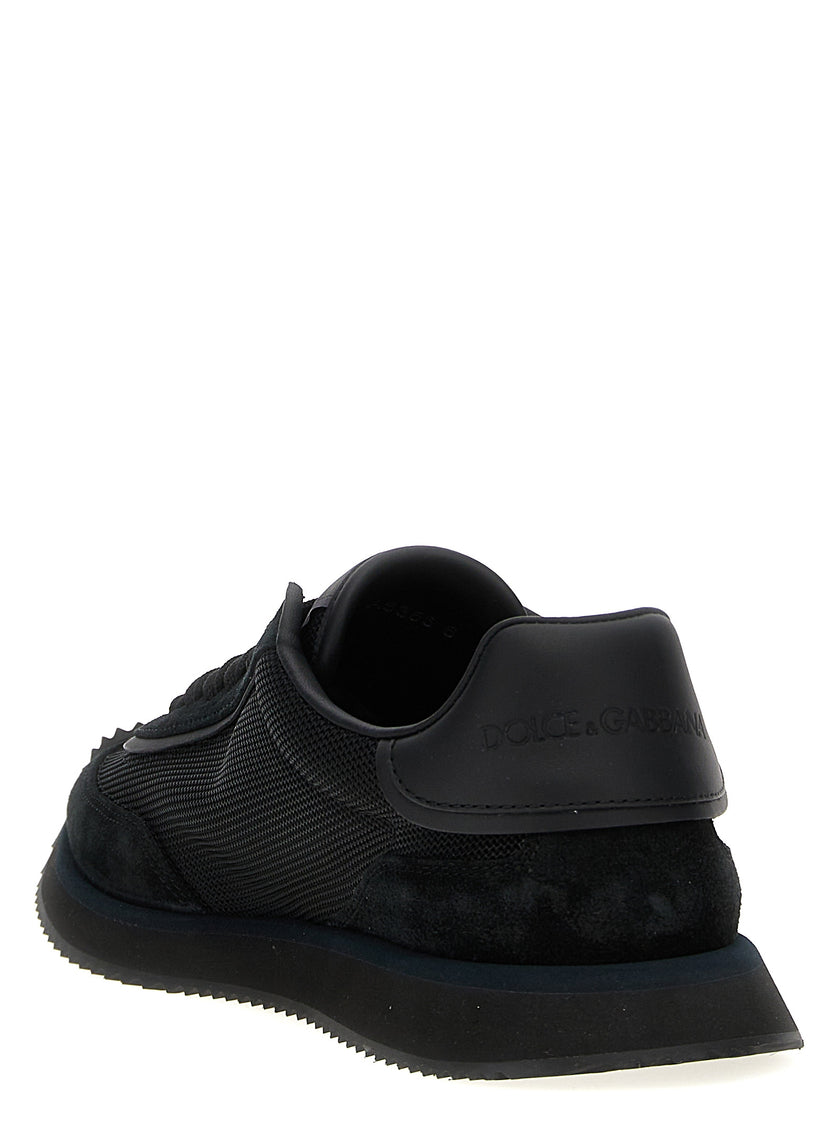 Dolce & Gabbana Schwarze Kalbsleder-Sneaker