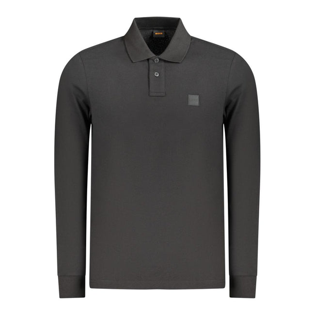Hugo Boss Schwarzes Herren-Poloshirt aus Baumwolle