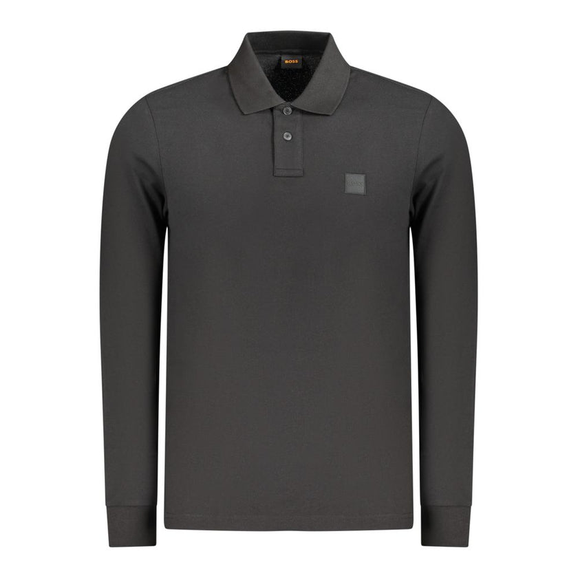 Hugo Boss Schwarzes Herren-Poloshirt aus Baumwolle