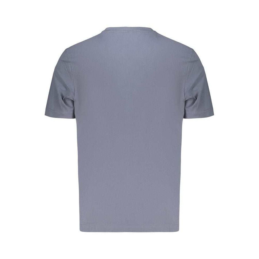 Hugo Boss Baumwoll-T-Shirt in Blau mit Rundhalsausschnitt und Logo-Applikation aus Bio-Baumwolle und Elasthan