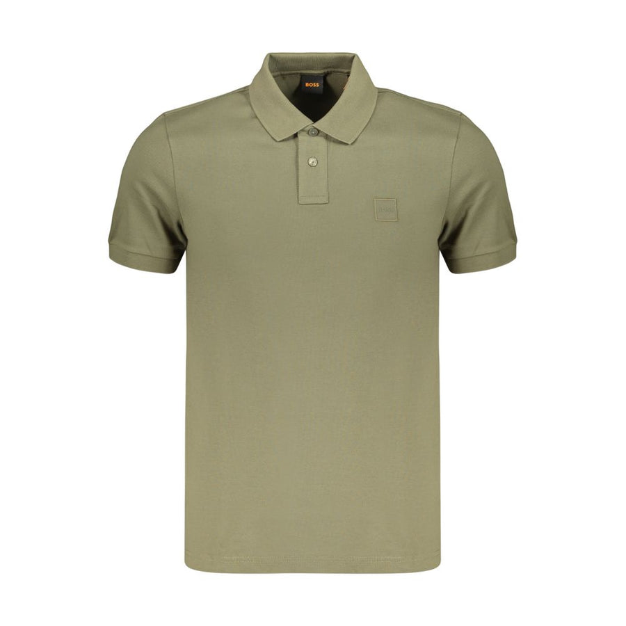 Hugo Boss Men's Green Cotton Polo Shirt