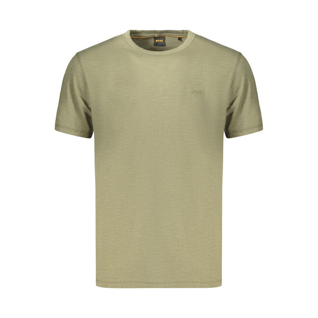 Hugo Boss Grünes Baumwoll-T-Shirt für Herren