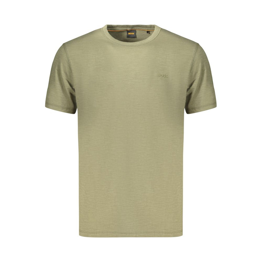 Hugo Boss Grünes Baumwoll-T-Shirt für Herren