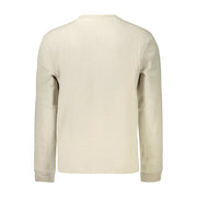 Hugo Boss beige Baumwollhemd für Herren mit langärmeligem Rundhalsausschnitt und elegantem Logo-Design