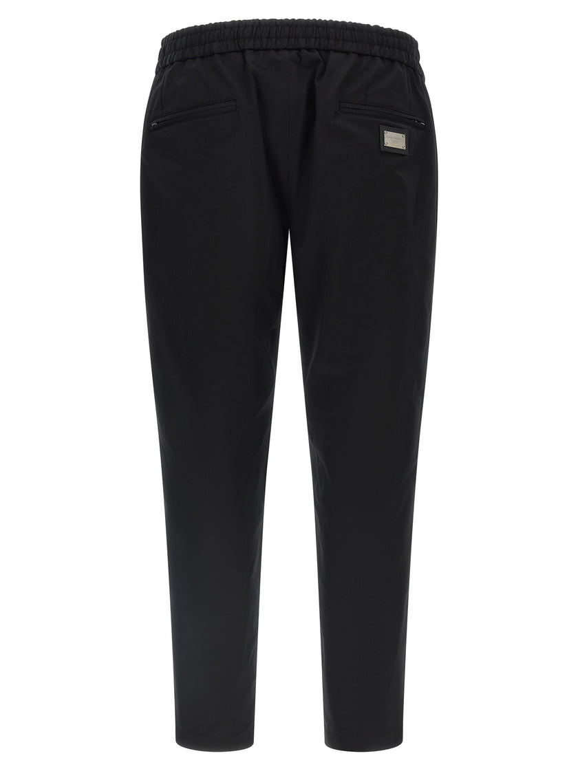 Dolce & Gabbana Schwarze Baumwoll-Freizeithose