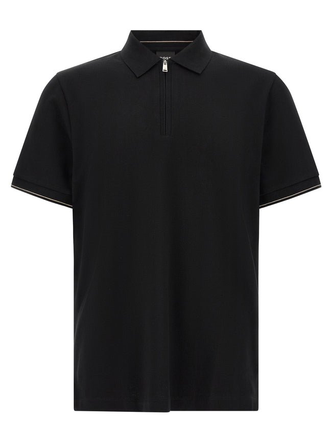 Hugo Boss Schwarzes Baumwoll-Poloshirt