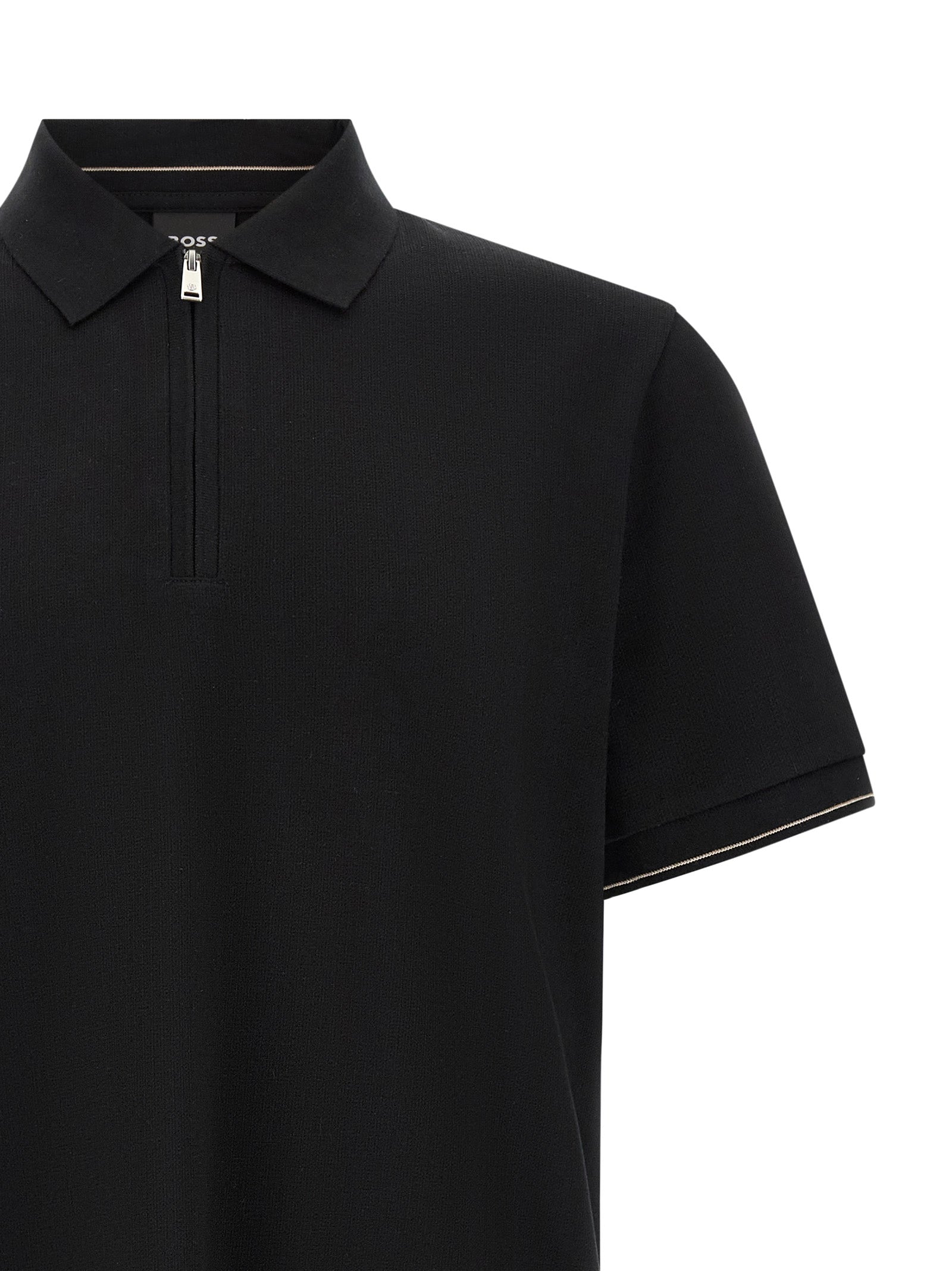 Hugo Boss Schwarzes Baumwoll-Poloshirt