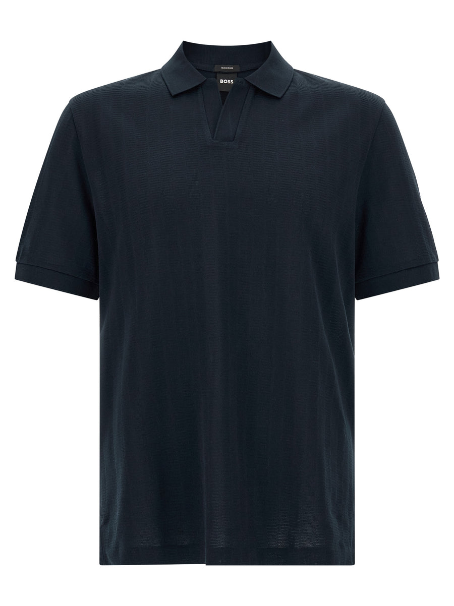 Hugo Boss Blue Cotton Polo Shirt