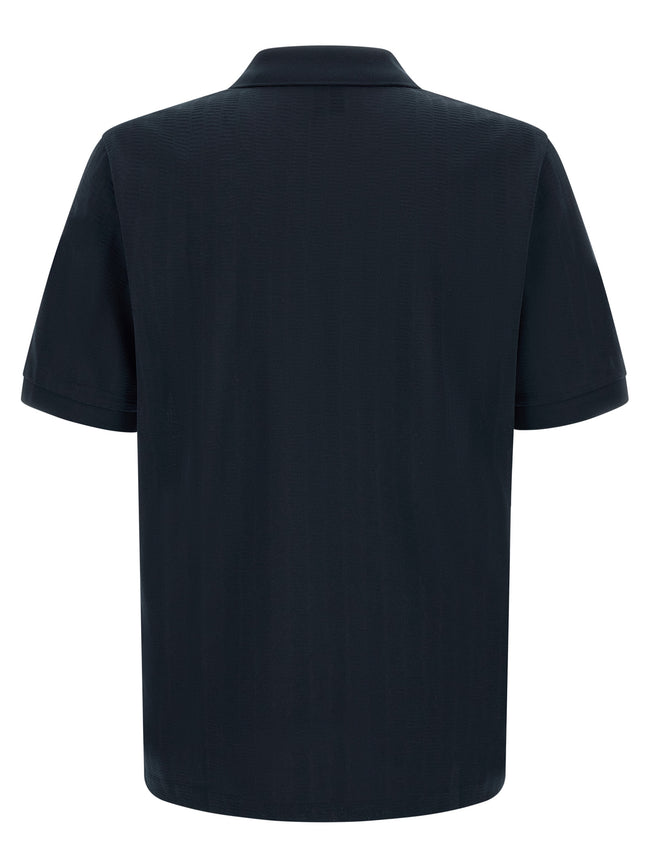 Hugo Boss Blaues Baumwoll-Polohemd