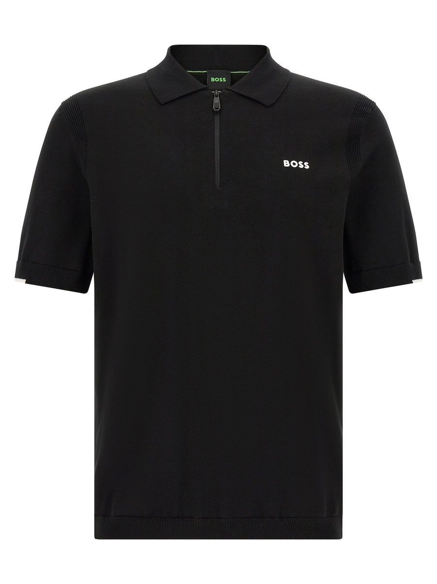 Hugo Boss Black Cotton Polo Shirt