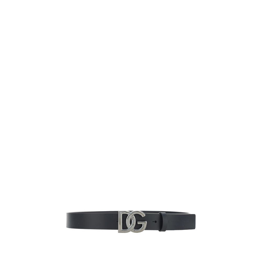 Dolce & Gabbana Schwarzer Kalbsleder Bos Taurus Regular Gürtel