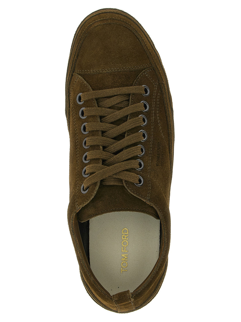 Tom Ford Bicolor Leather Low Top Sneakers