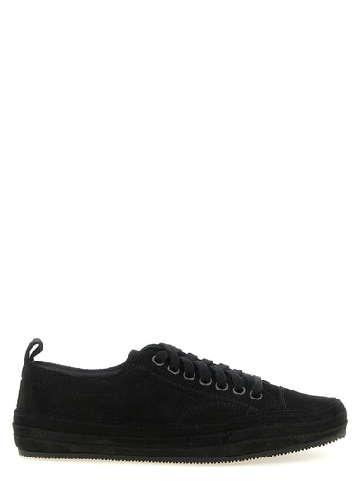 Tom Ford Schwarze Leder Low-Top-Sneaker