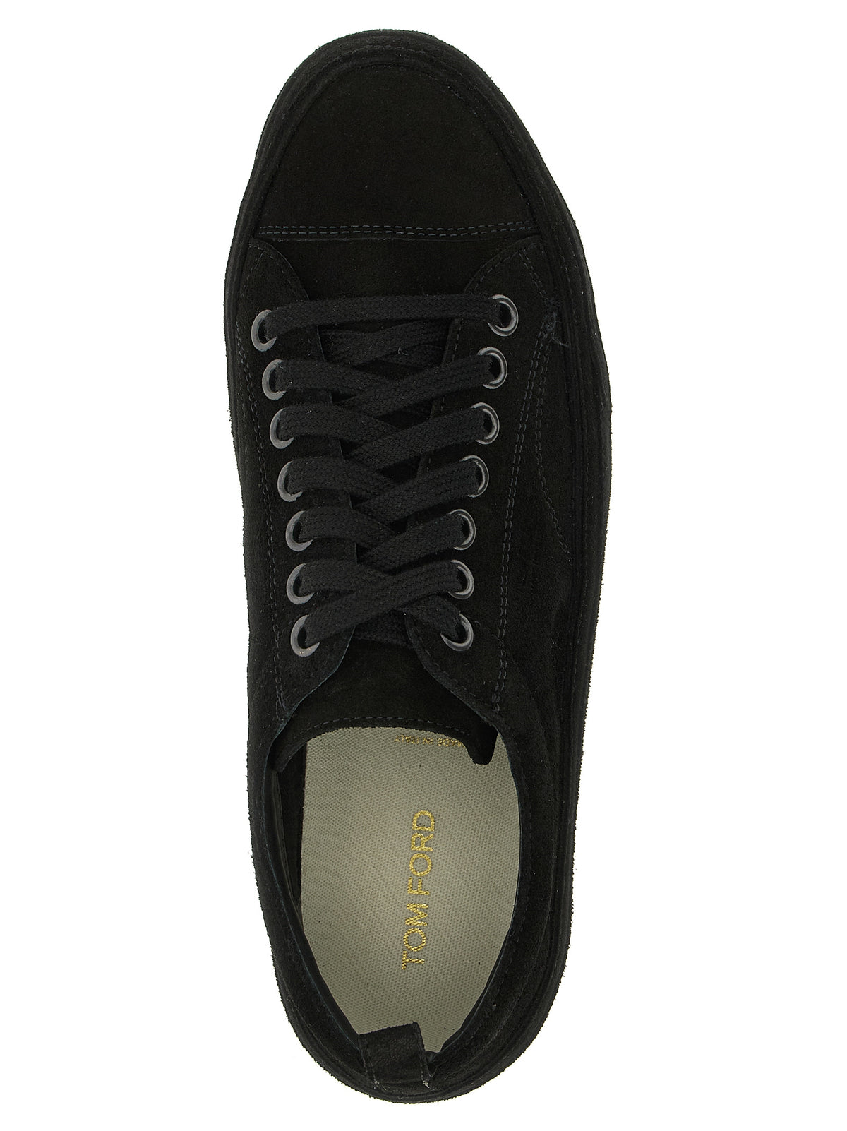 Tom Ford Black Leather Low-Top Sneakers