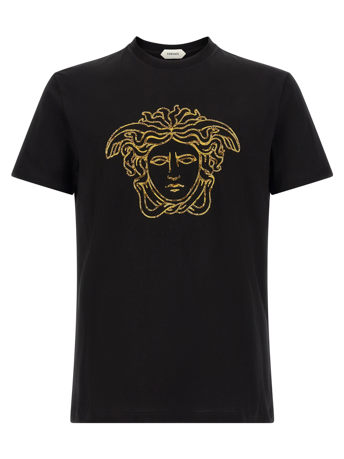 Versace Schwarzes Baumwoll-T-Shirt