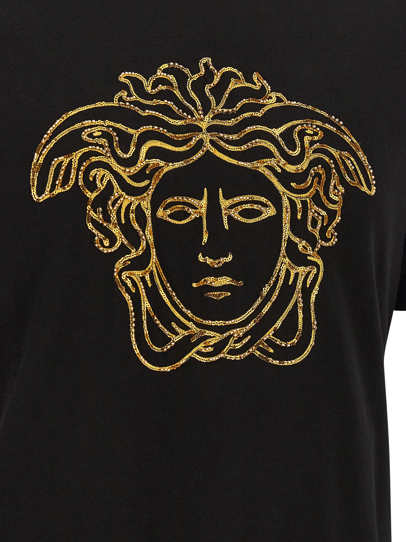 Versace Schwarzes Baumwoll-T-Shirt