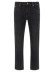Hugo Boss Schwarze Baumwoll-Jeans mit geradem Bein
