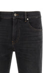 Hugo Boss Schwarze Baumwoll-Jeans mit geradem Bein