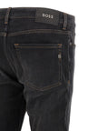 Hugo Boss Schwarze Baumwoll-Jeans mit geradem Bein