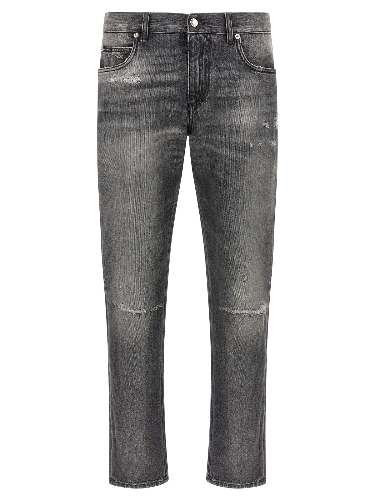 Dolce & Gabbana Grey Cotton Jeans