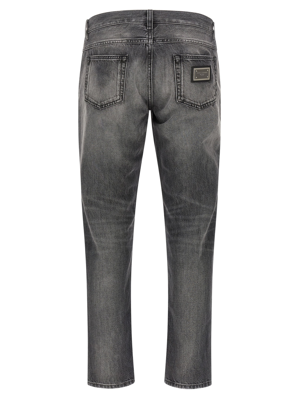 Dolce & Gabbana Grey Cotton Jeans
