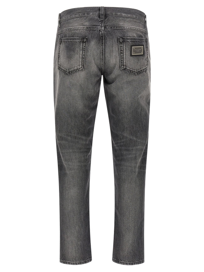 Dolce & Gabbana Graue Jeans aus Baumwolle