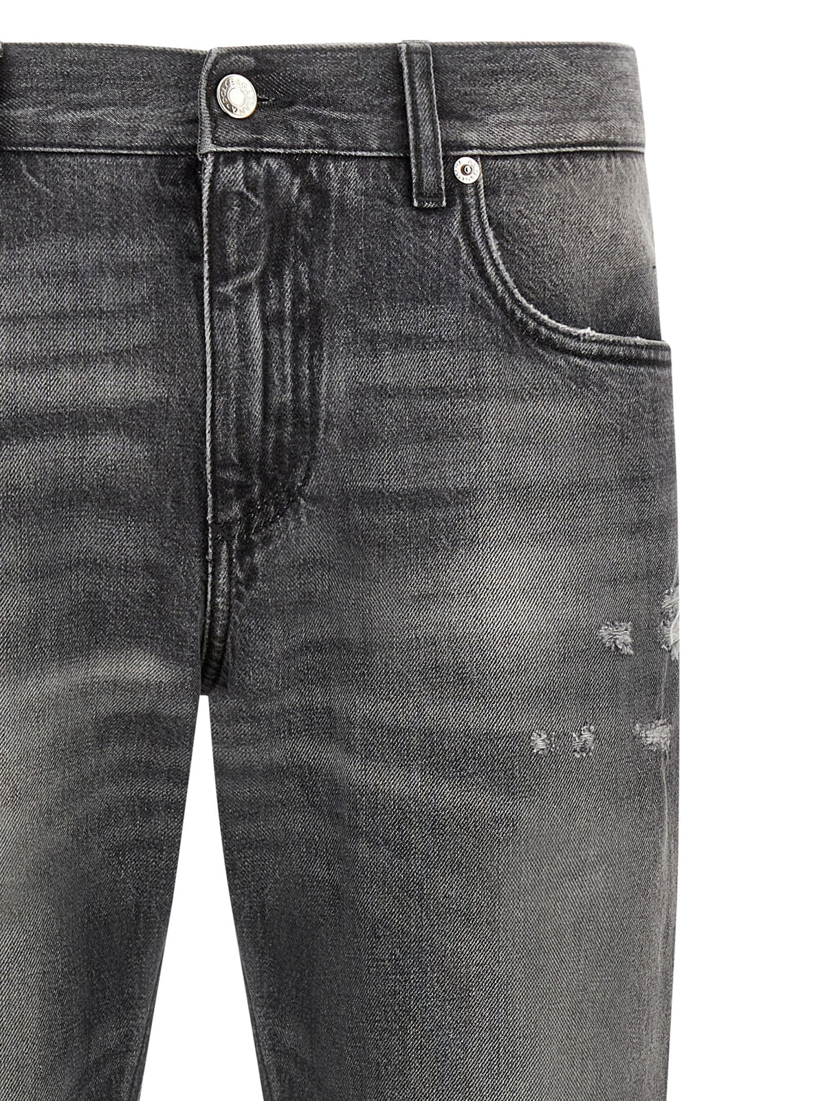 Dolce & Gabbana Grey Cotton Jeans