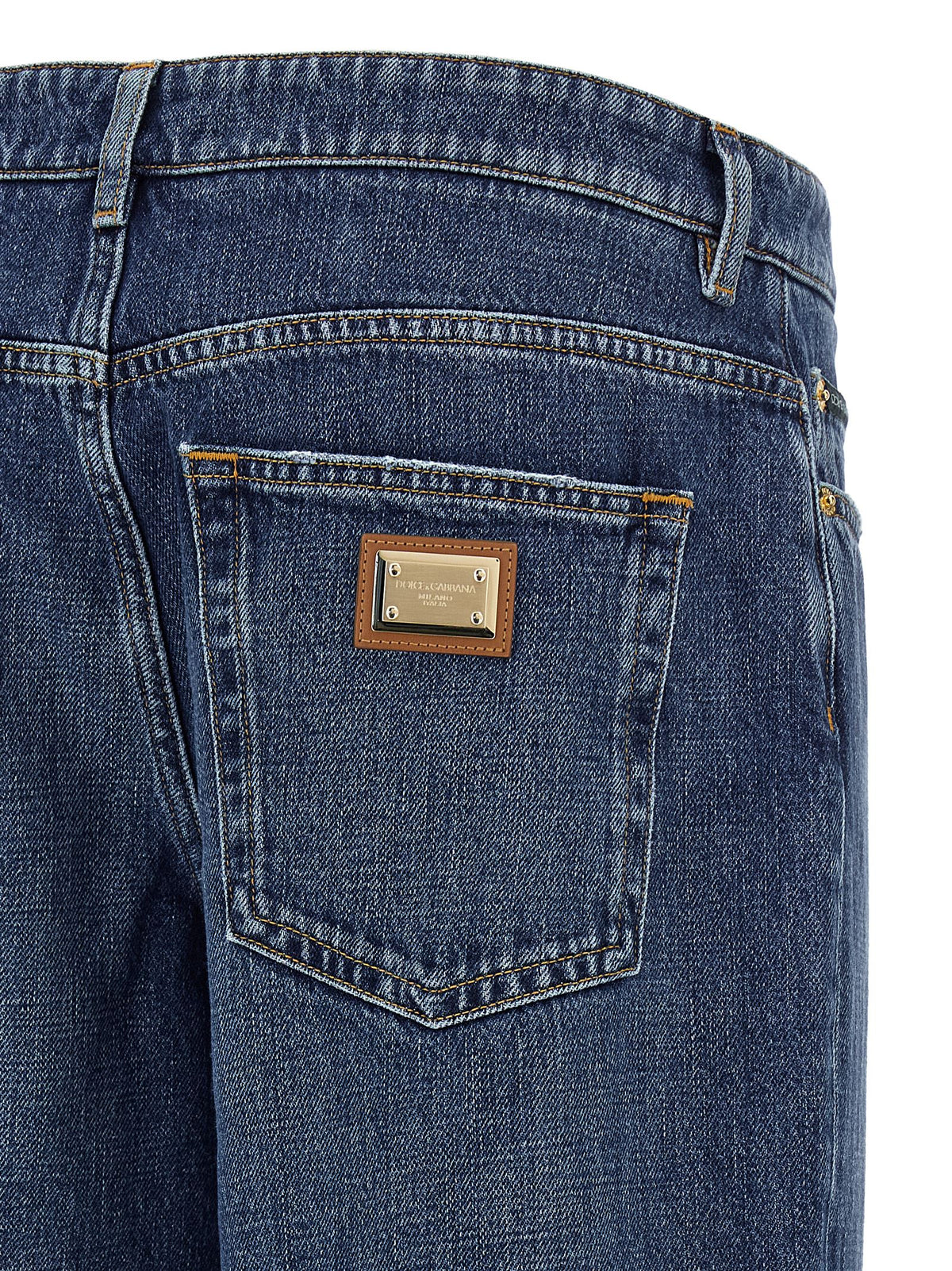 Dolce & Gabbana Blaue Baumwolljeans im Relaxed Fit