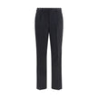 PT Torino Schwarze Wollhose Oves Aries Casual Pants