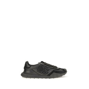 Dolce & Gabbana Schwarze Bos Taurus Kalbsleder Sneaker