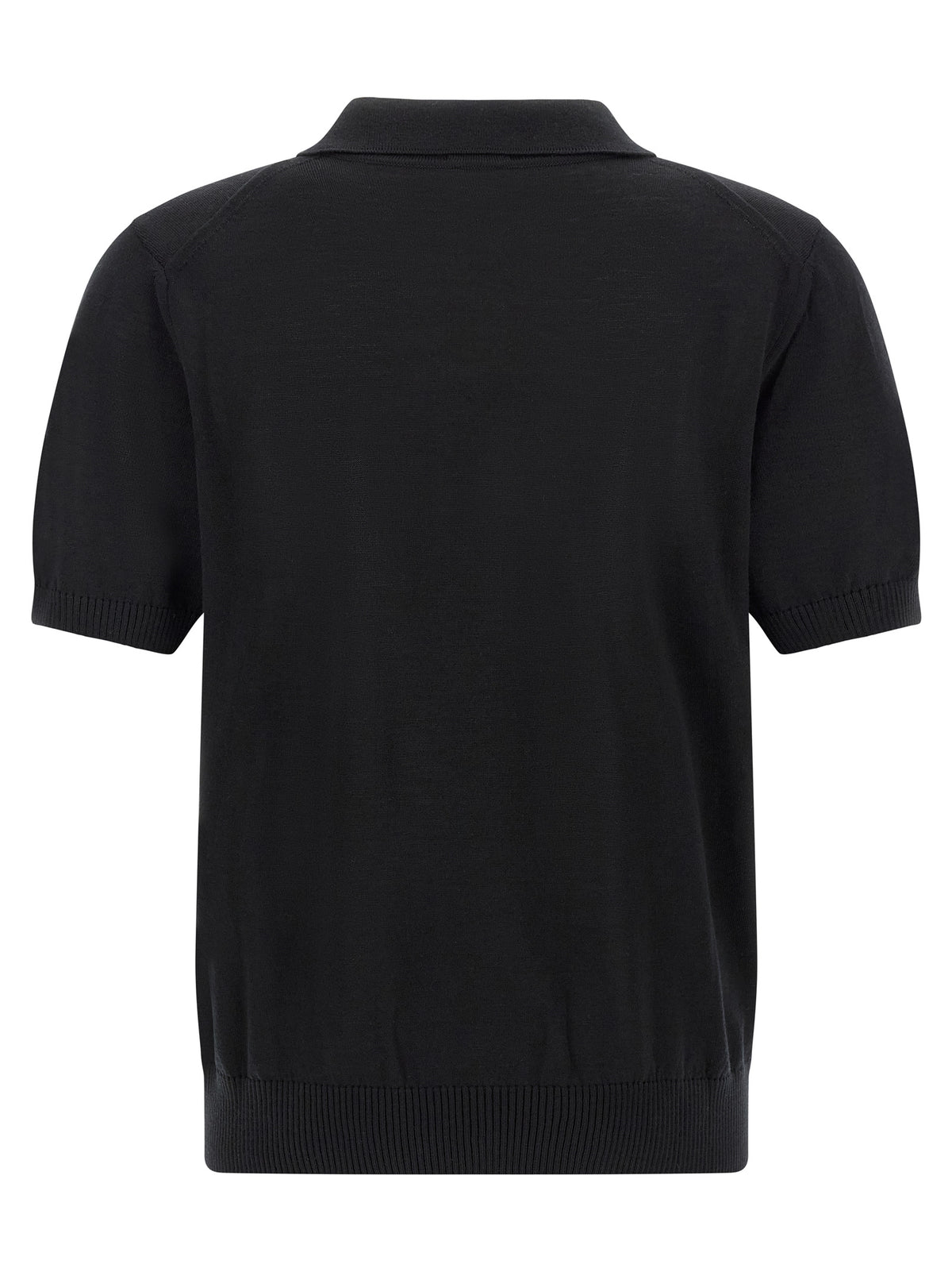 Hugo Boss Black Polo Shirt in Pure Virgin Wool