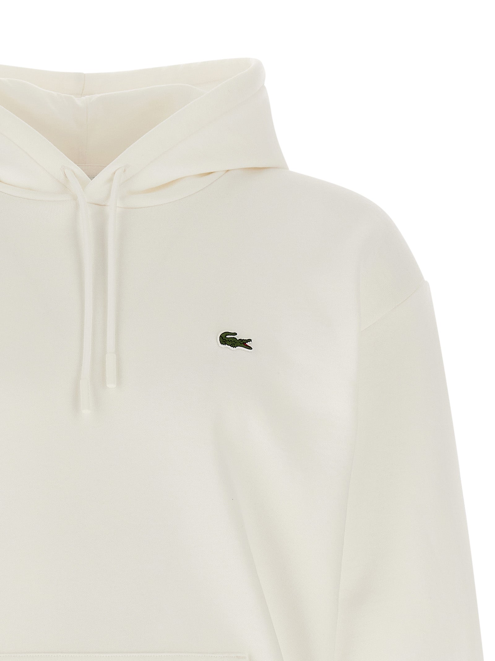 Lacoste Weißes Baumwoll-Sweatshirt