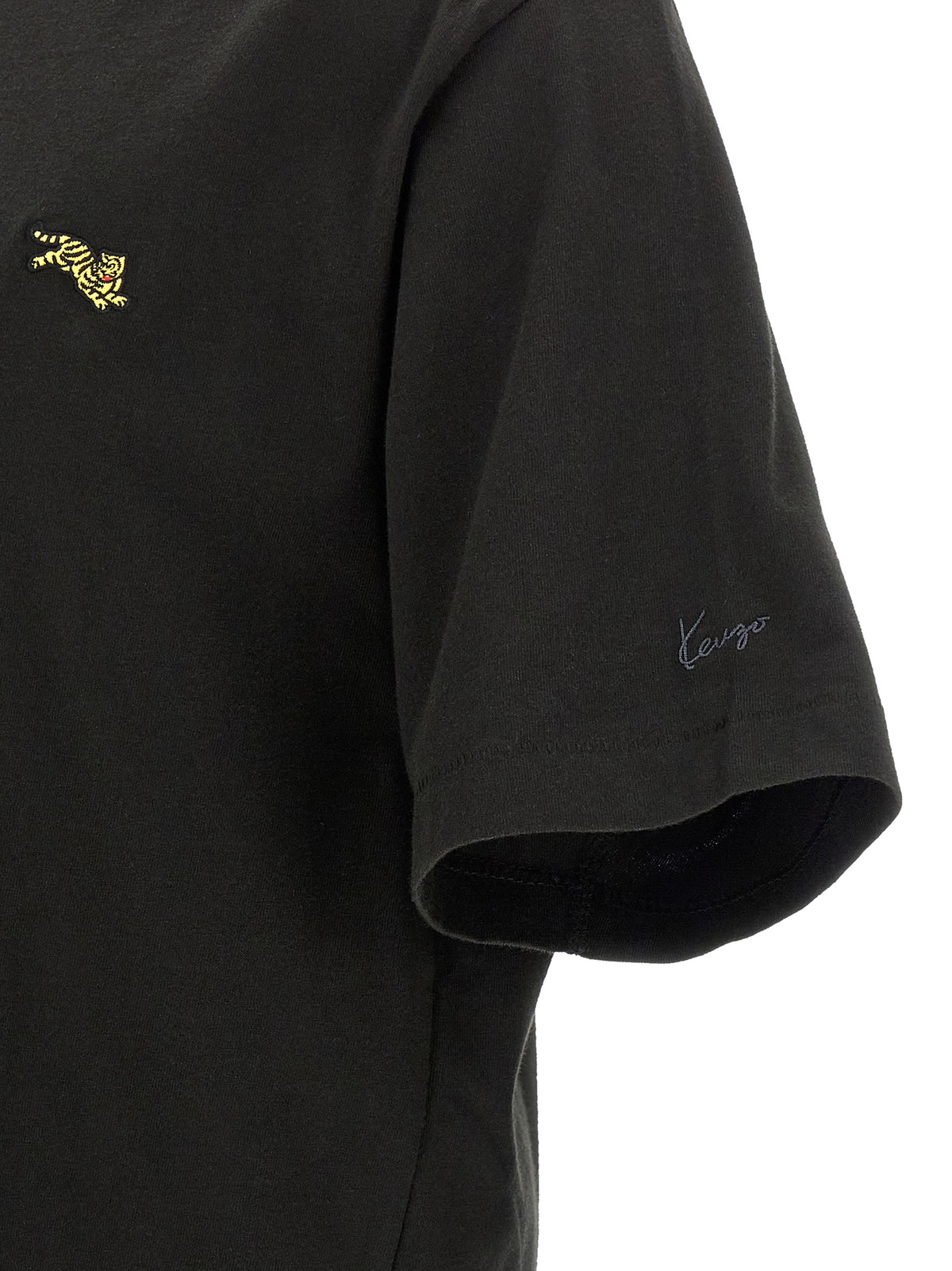 Kenzo Schwarzes Baumwoll-T-Shirt