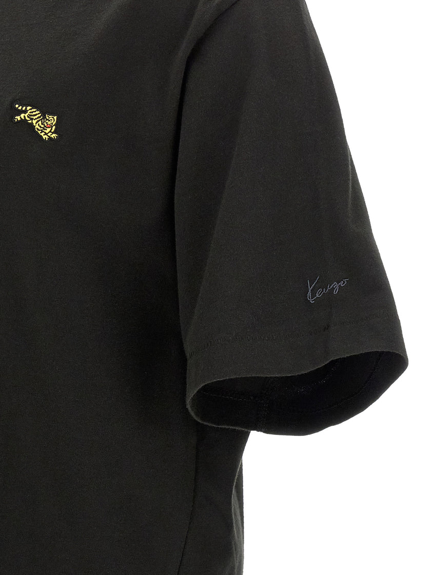 Kenzo Schwarzes Baumwoll-T-Shirt