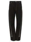 Rick Owens Schwarze Baumwollhose mit ausgestelltem Bein