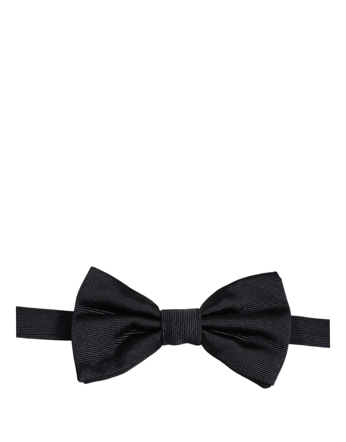 Dolce & Gabbana Herren Schwarze 100% Seide Verstellbare Krawatte Fliege