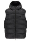 Moncler Schwarze ärmellose Jacke aus Polyamid