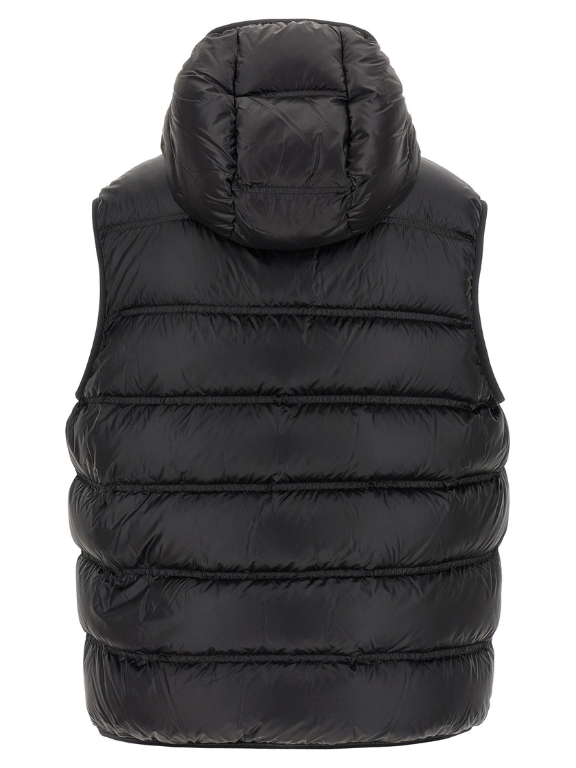 Moncler Schwarze ärmellose Jacke aus Polyamid