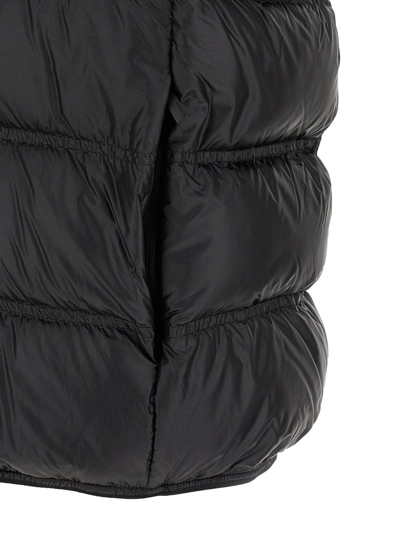 Moncler Schwarze ärmellose Jacke aus Polyamid