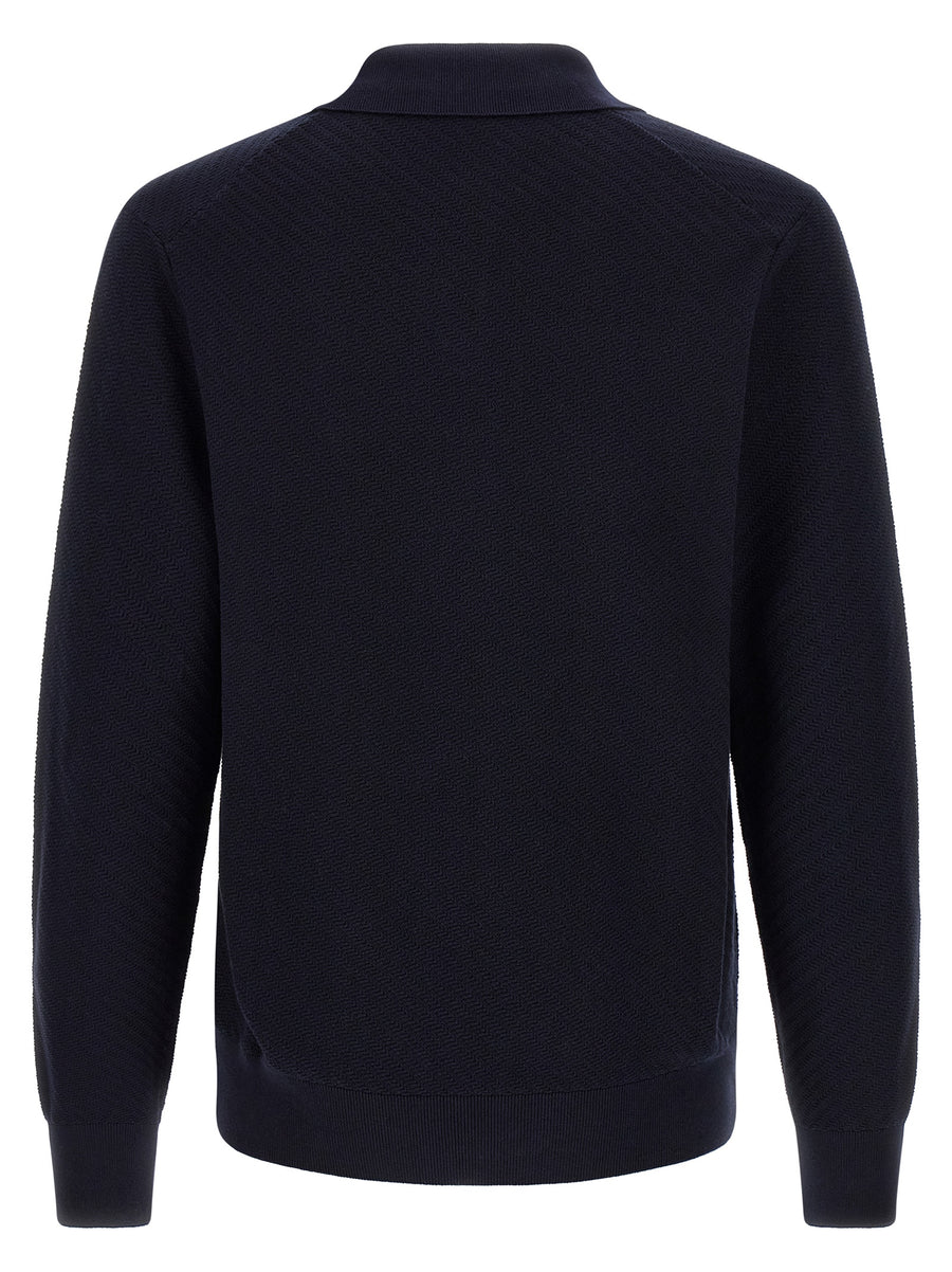 Hugo Boss Blue Cotton Polo Shirt