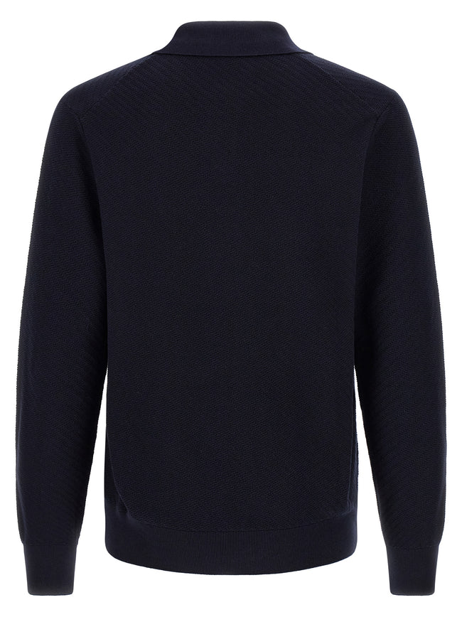 Hugo Boss Blaues Baumwoll-Polohemd