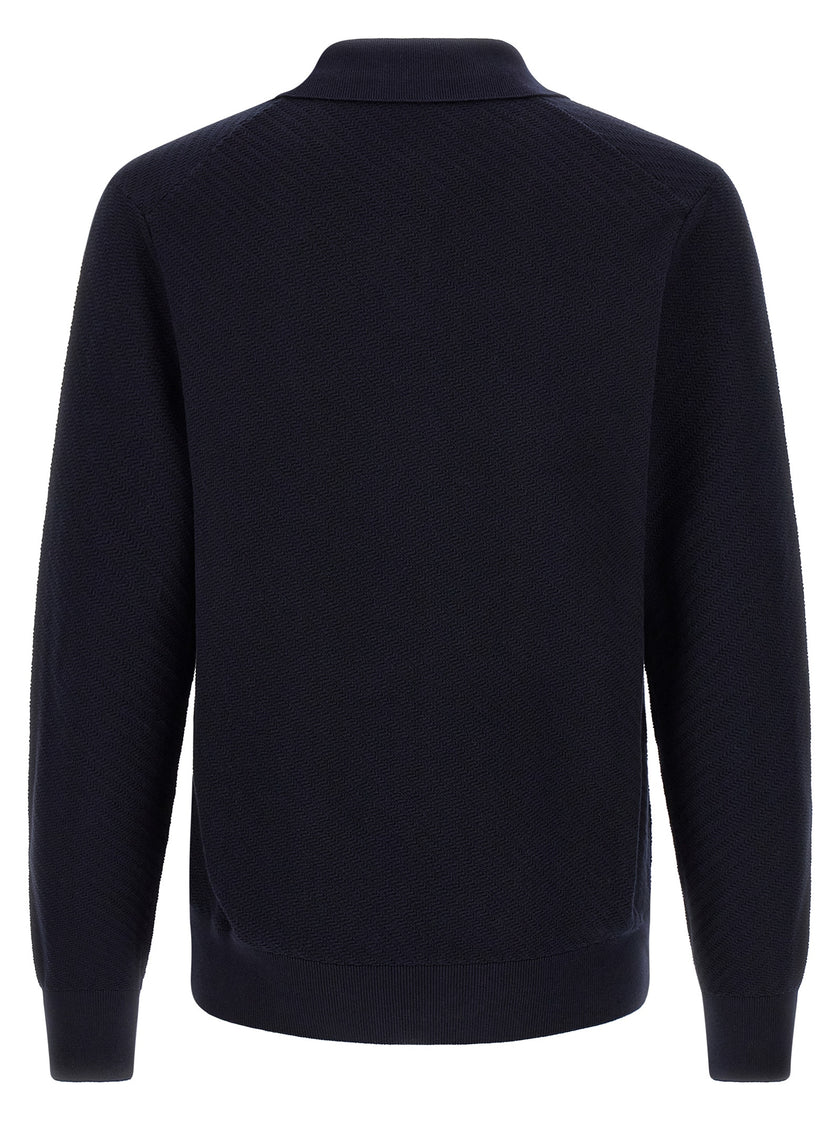 Hugo Boss Blaues Baumwoll-Polohemd