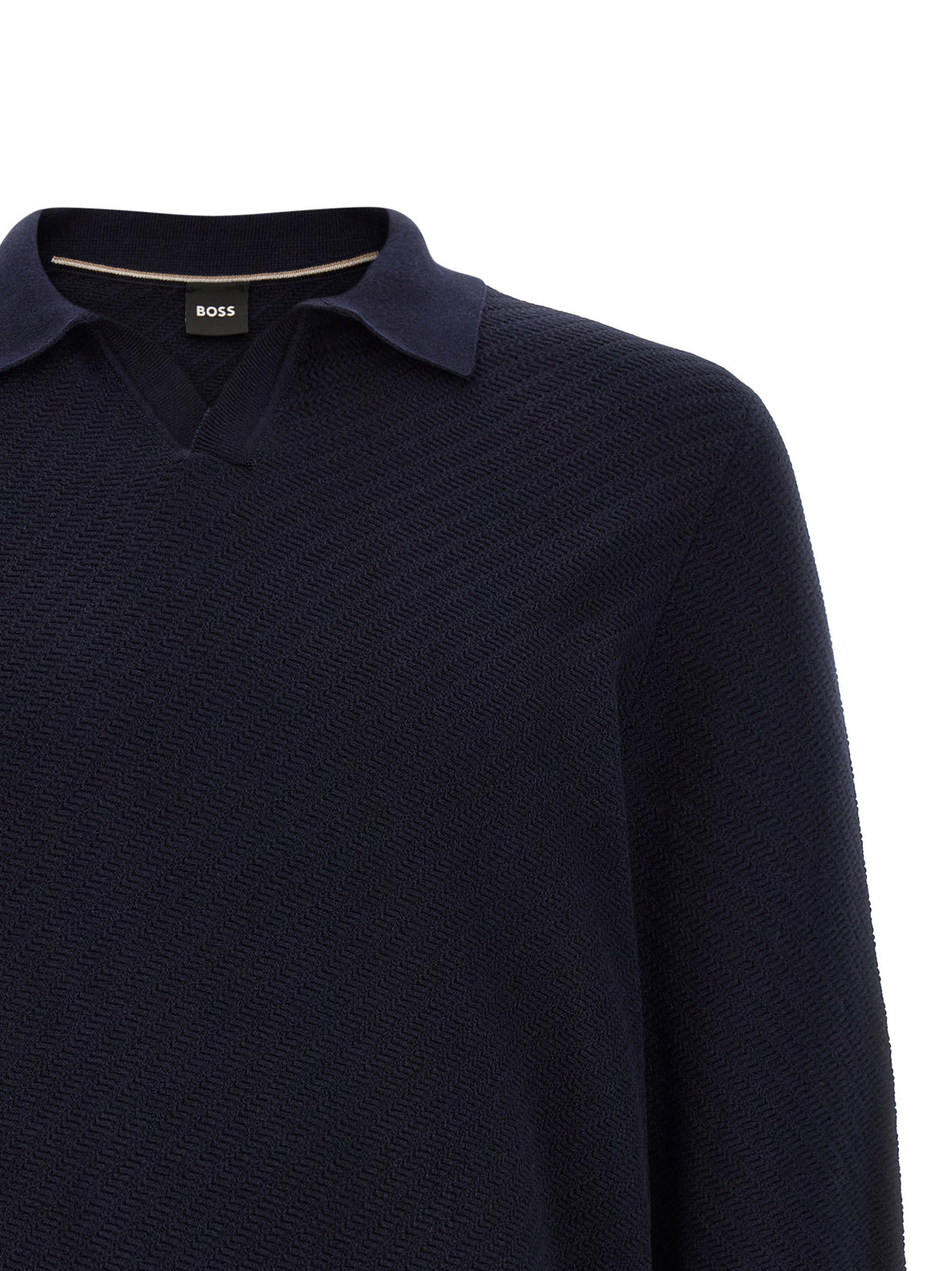 Hugo Boss Blue Cotton Polo Shirt