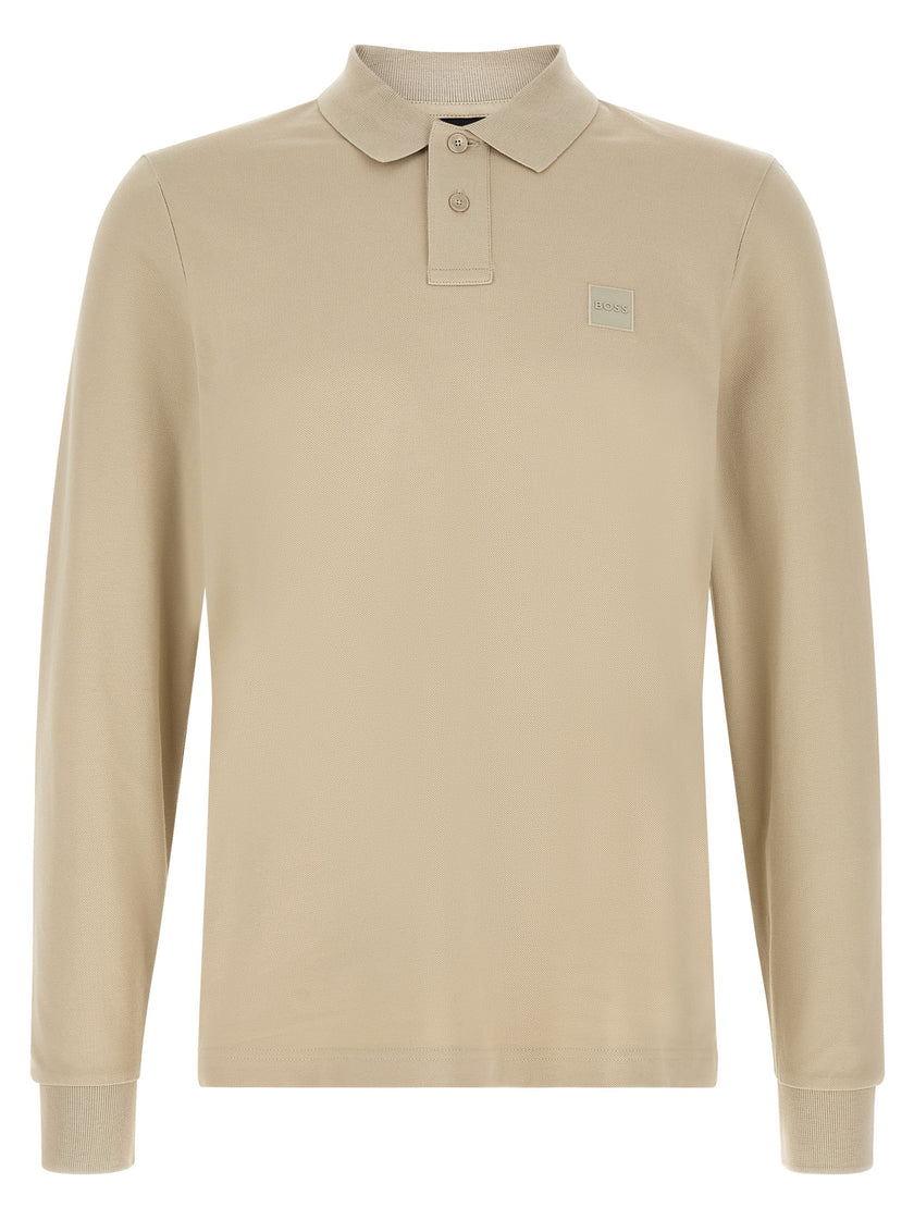 Hugo Boss Beige Cotton Polo Shirt